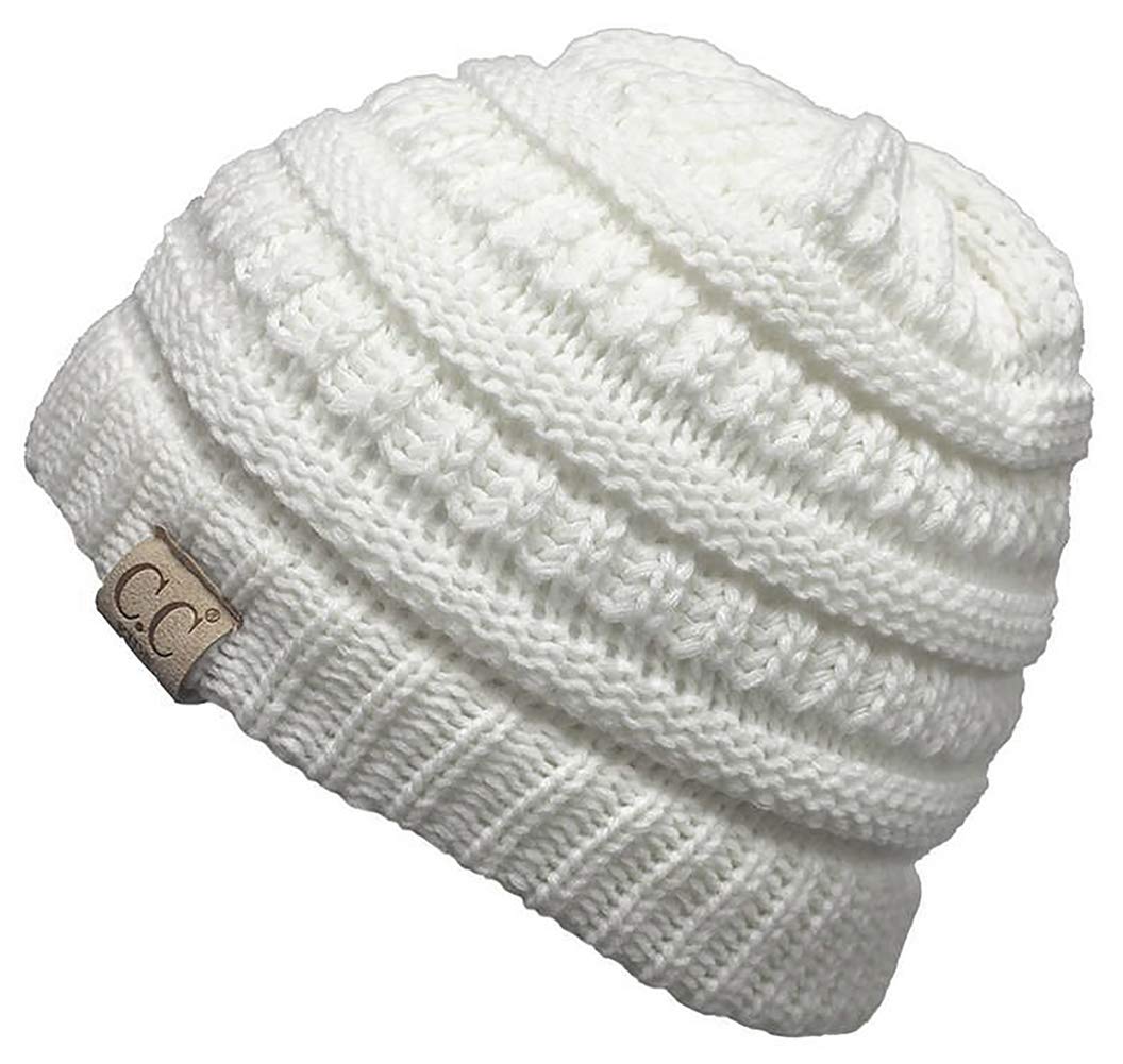 Funky Junque Kids Beanie (NO POM) - Ivory
