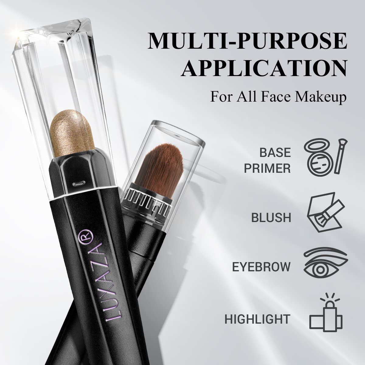 LUXAZA PRO Neutral Eyeshadow Stick Makeup Set, Metallic Shimmer Matte Cream Eye Shadow Eyeliner Brightener Pencil Crayon - Classic 6PCS A003