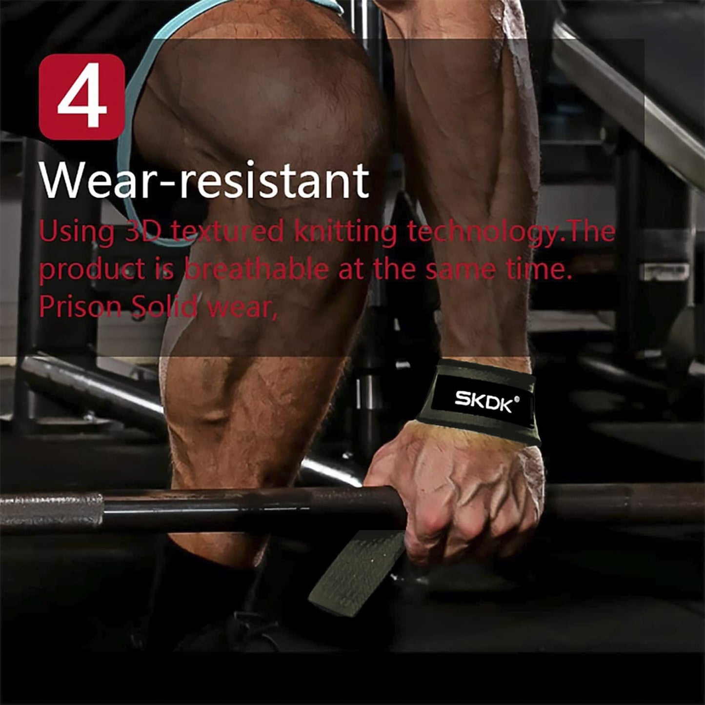 SKDK Cotton Hard Pull Wrist Lifting Straps Grips Band-Deadlift Straps with Neoprene Cushioned Wrist Padded and Anti-Skid Silicone - for Weightlifting, Bodybuilding, Xfit, Strength Training (ArmyGreen)