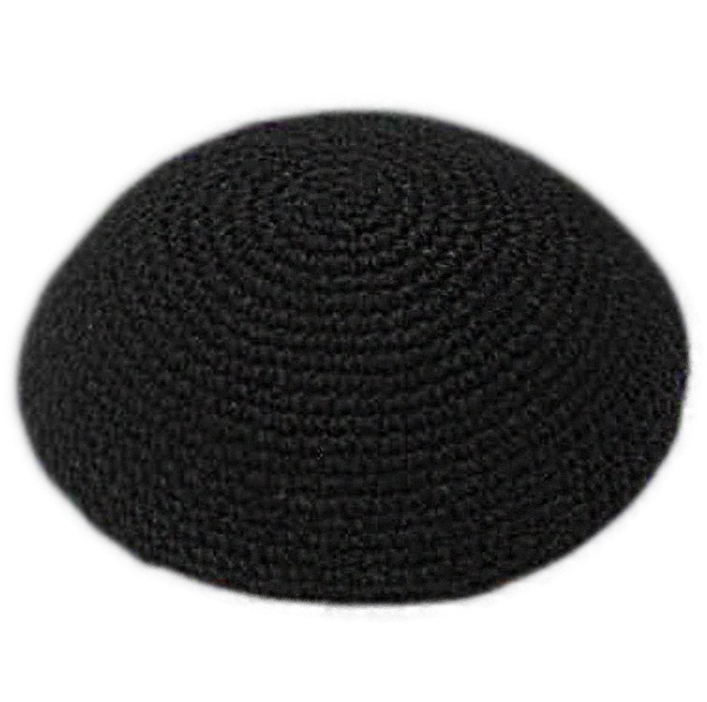 Black All Size Hand Made Yarmulke Jewish Kippah Kipa Judaica Yamaka Kippa Yamakah Yarmulka Hat Men Or Kids (18CM 7IMCH)