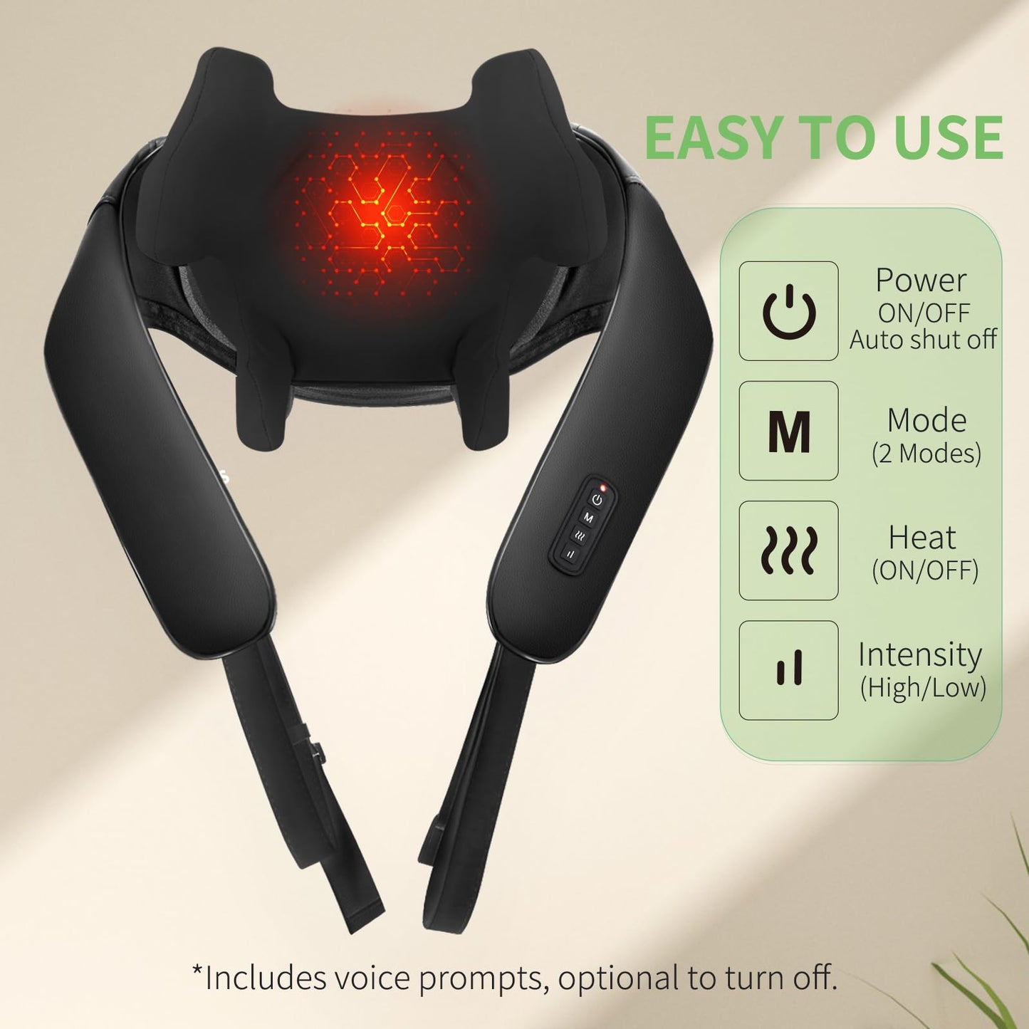 MASGRE Shiatsu Neck and Back Massager with Heat, Upgraded 2600mAh Cordless Shoulder Massager Deep Tissue 6D Kneading, Massages Pillow for Neck, Back, Shoulder, Foot, Body Gifts for Fathers Mom Dad