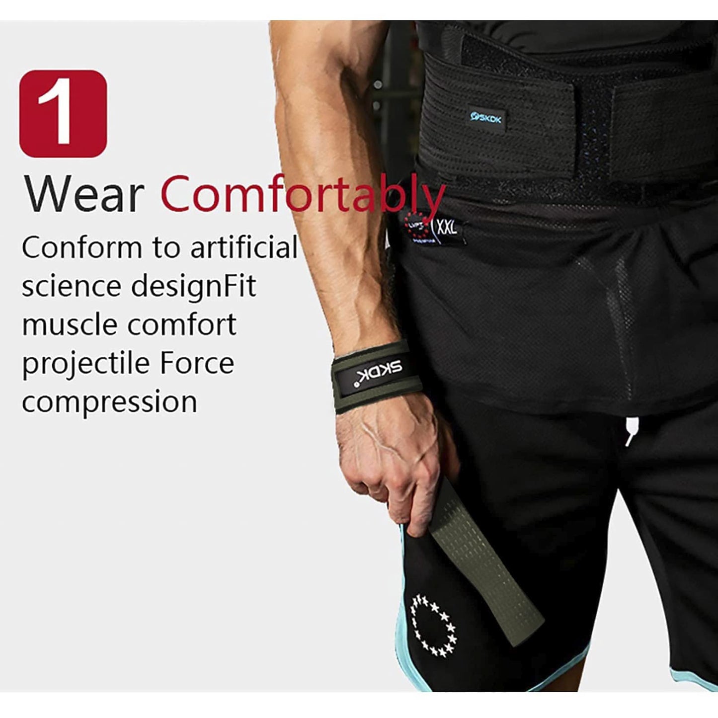 SKDK Cotton Hard Pull Wrist Lifting Straps Grips Band-Deadlift Straps with Neoprene Cushioned Wrist Padded and Anti-Skid Silicone - for Weightlifting, Bodybuilding, Xfit, Strength Training (ArmyGreen)