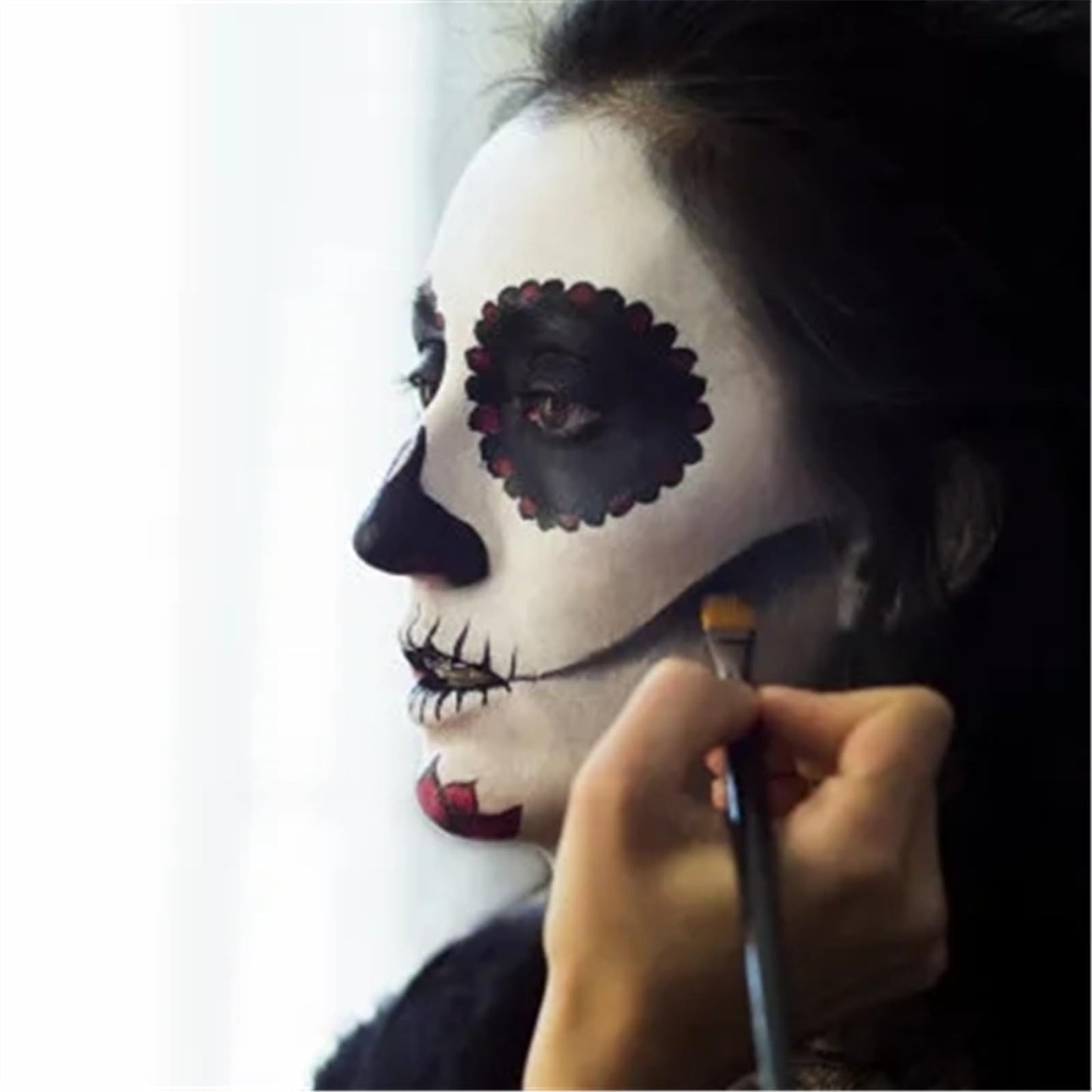 Go Ho Black Face Paint,Easily Washable Formula Black Face Paint Stick,Non-toxic Full-coverage Cream Black Body Paint for Adults Children Halloween Cosplay SFX Skeleton Goths Makeup