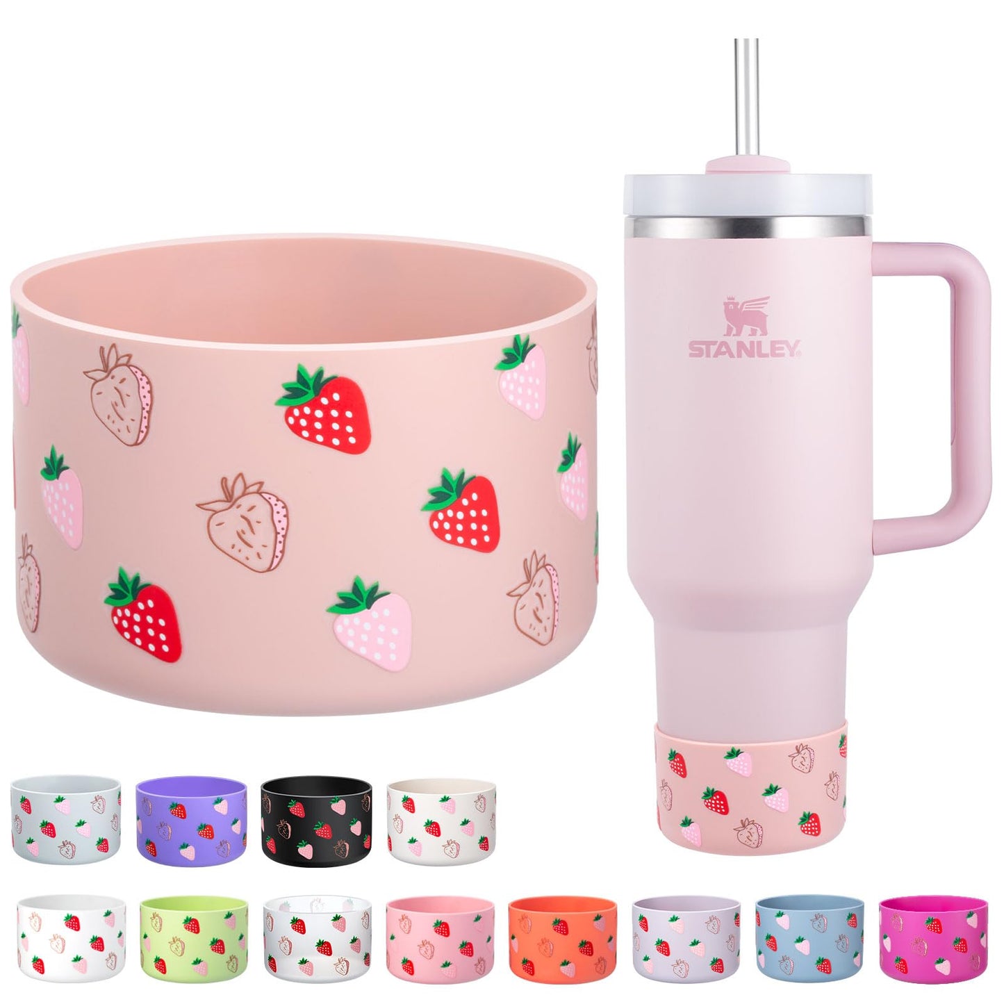 Silicone Boot for Stanley Cup 40 30 20 OZ, Bottom Boot for Stanley 30OZ 20OZ IceFlow Tumbler, Bottom Cover Protector for Stanley Cup Boots Accessories