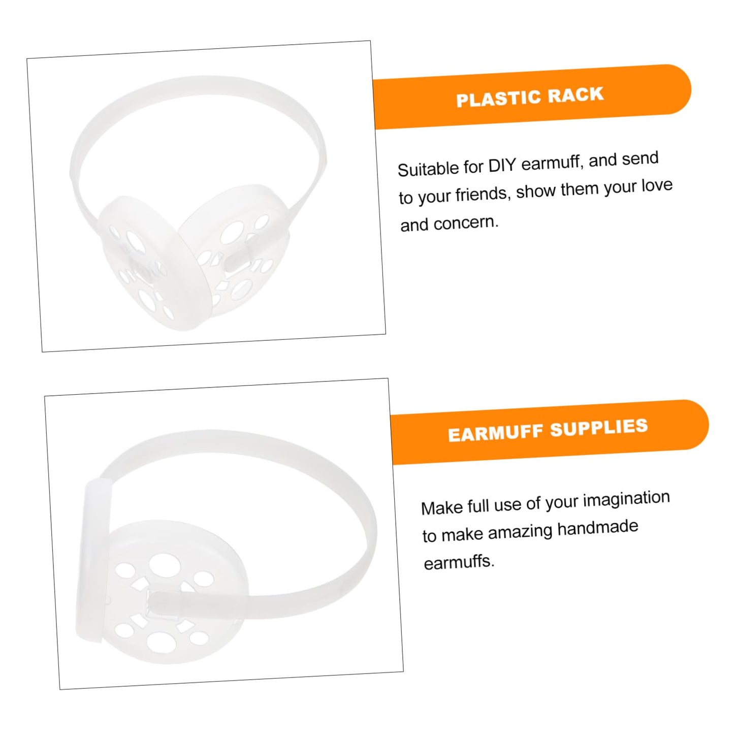 Gogogmee 4 Pcs Warm Earmuff Frame Kit Ear Muff Inner Rack Supplies Women Earmuff Making Frame and Replacement Parts for Comfort