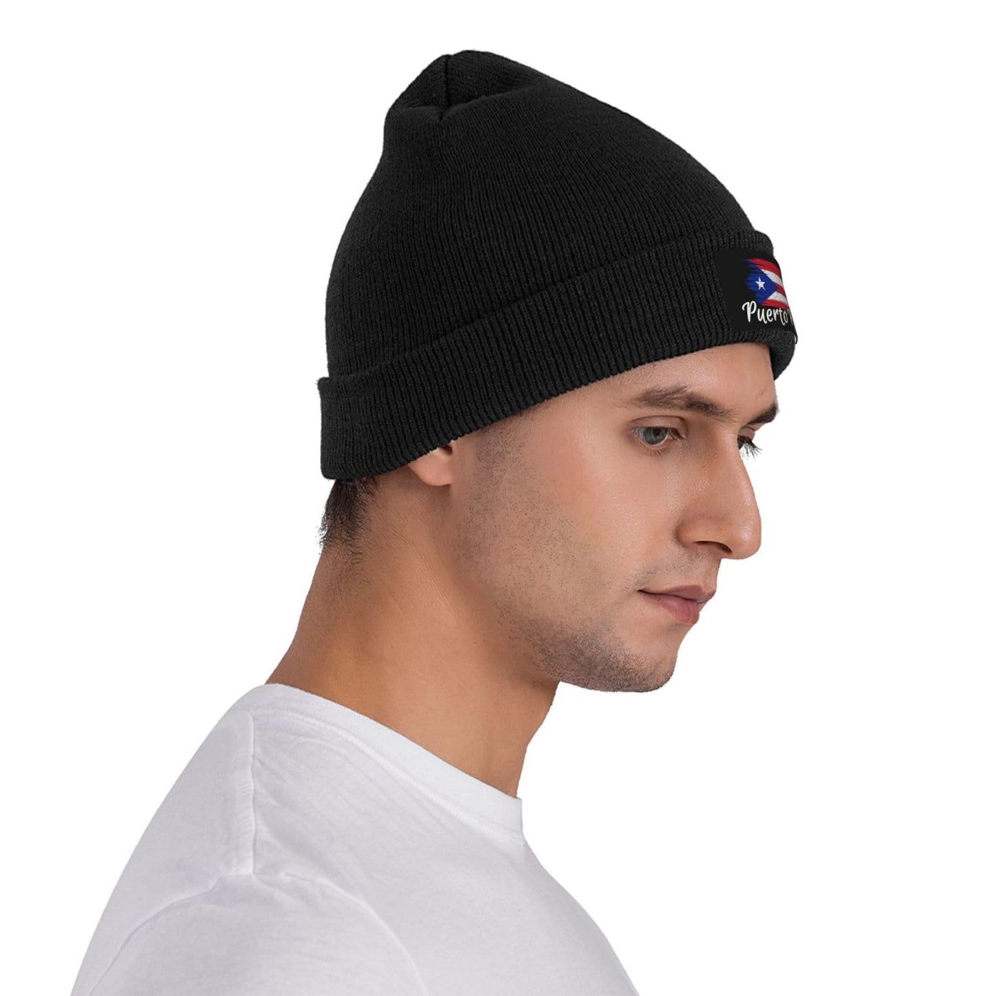 Cute Puerto Rico Flag Hats Men Women Slouchy Beanie Hat Winter Knit Caps Soft Ski Hats Unisex