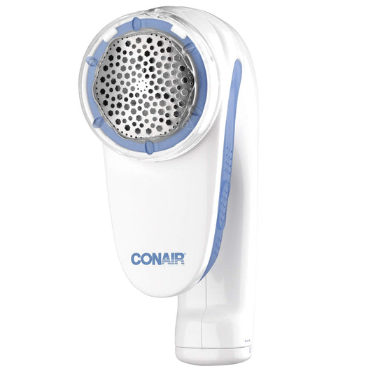 Conair Fabric Shaver and Lint Remover, Battery-Operated Portable Clothes Shaver with 3 Settings, Fuzz Remover for Sweaters, Clothing and Furniture, Large 2-Inch Shaving Head, White
