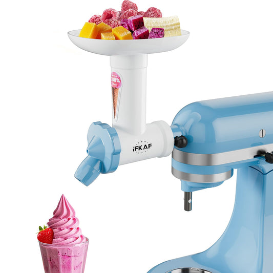 Dairy Free Ice Cream Maker Attachment for KitchenAid Stand Mixer, Natural Frozen Dessert and Yogurt Maker, Gelato Sorbet Maker, Frozen Fruit Ice Cream Maker, Dishwasher Safe