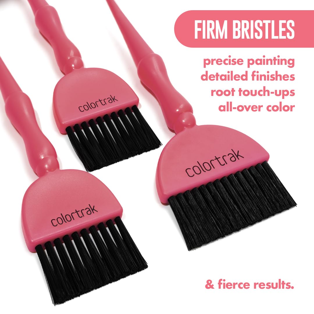 Colortrak Electric Wands 3PK - Includes 1 King and 2 Queen Brushes with Firm Bristles, Stain-Resistant Handles, Ergonomic Non-Slip Design, Ideal for All Color Applications