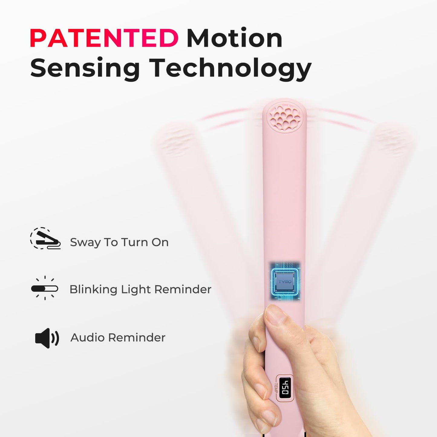 TYMO Flat Iron Hair Straightener and Curler 2 in 1 with 10s Fast Heating, 1 Inch Professional Titanium Straightening Curling Iron with 32 Adjustable Temp and Automatic Shut Off