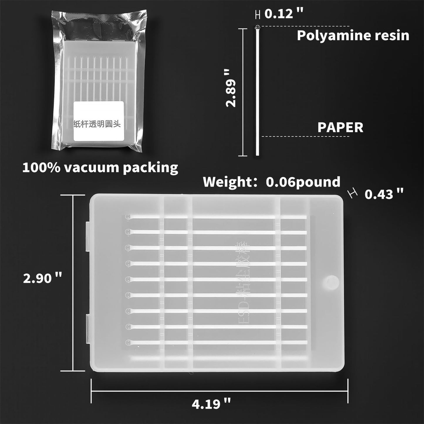 Reusable ESD Safe Gel Swabs with Paper Handle (2.5mm) - Anti-Static Sticky Tool for Camera Sensors, PCBs, Semiconductors - No Residue, No Scratches, Multi-Use Cleaning