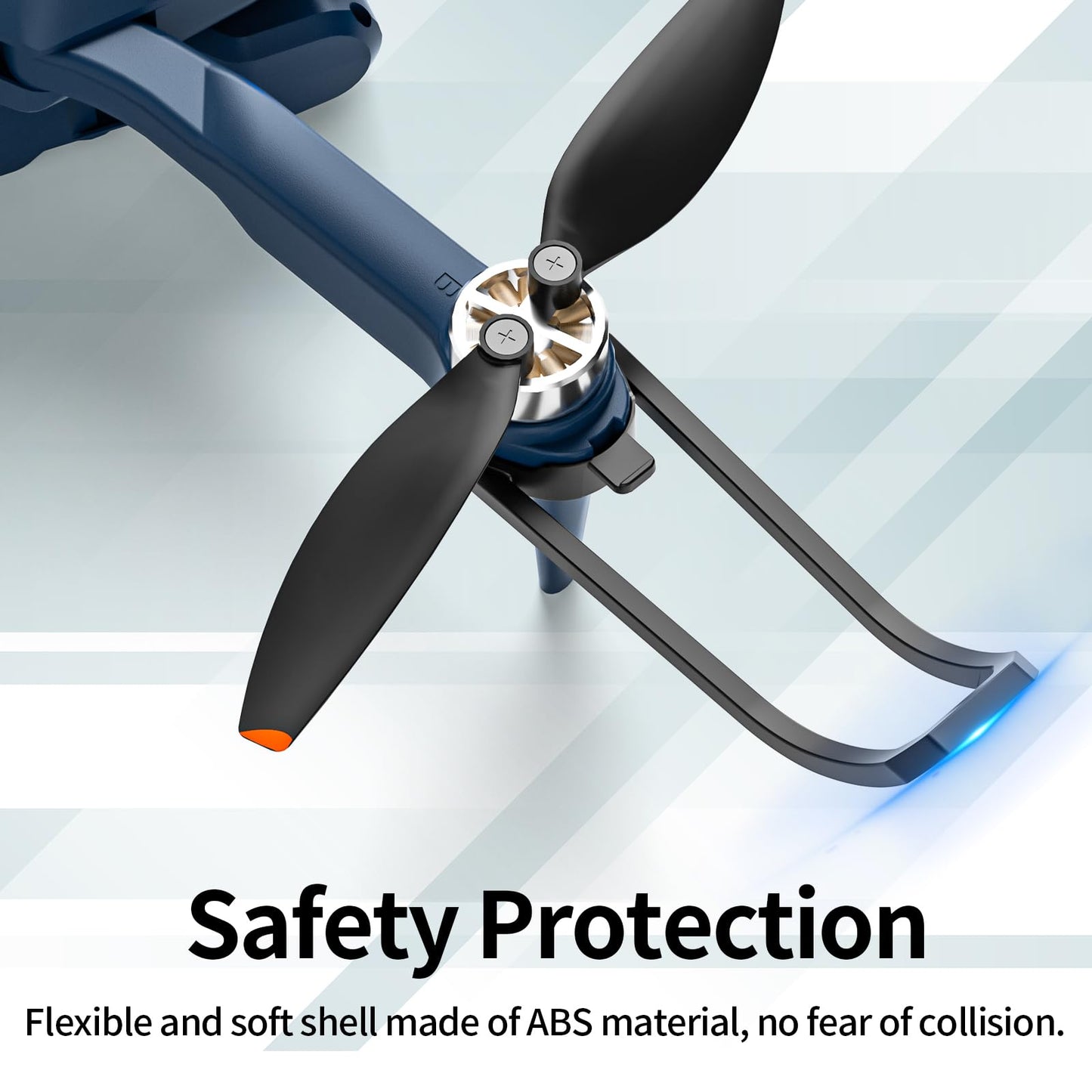 K417 Drone with 2 Cameras 1080P HD 90°Electric Adjustable FPV Drone Transmission,Blue LED Light Foldable Lightweight Remote Control Optical Flow Positioning Altitude Hold 3D Flip,for Adults Beginner