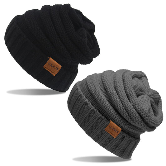 ZOORON Womens Winter Hat Slouchy Beanies for Women Cable Knit Winter Beanie Hats for Women Thick Cold Weather - Beanies Women