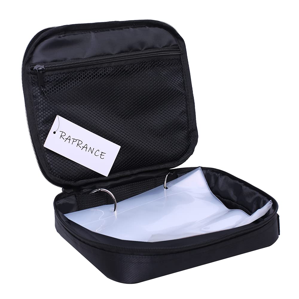 Raprance Fishing Lure Bag Baits Tackle Binder Organizer Storage Plastic Bag (Black)