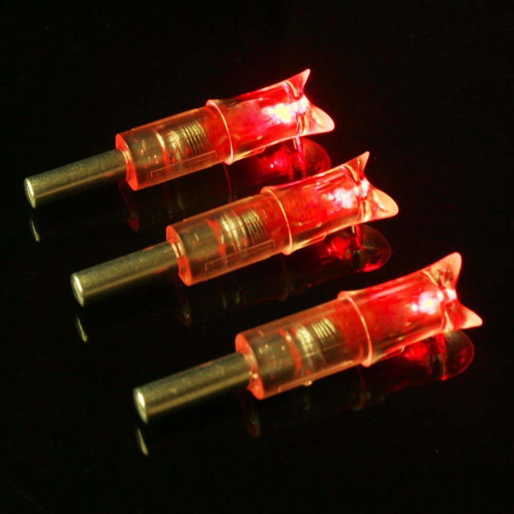 6PCS Lighted Nocks for Crossbow with .300/7.62mm Inside Diameter Led Nocks Arrow nocks for Archery Hunting