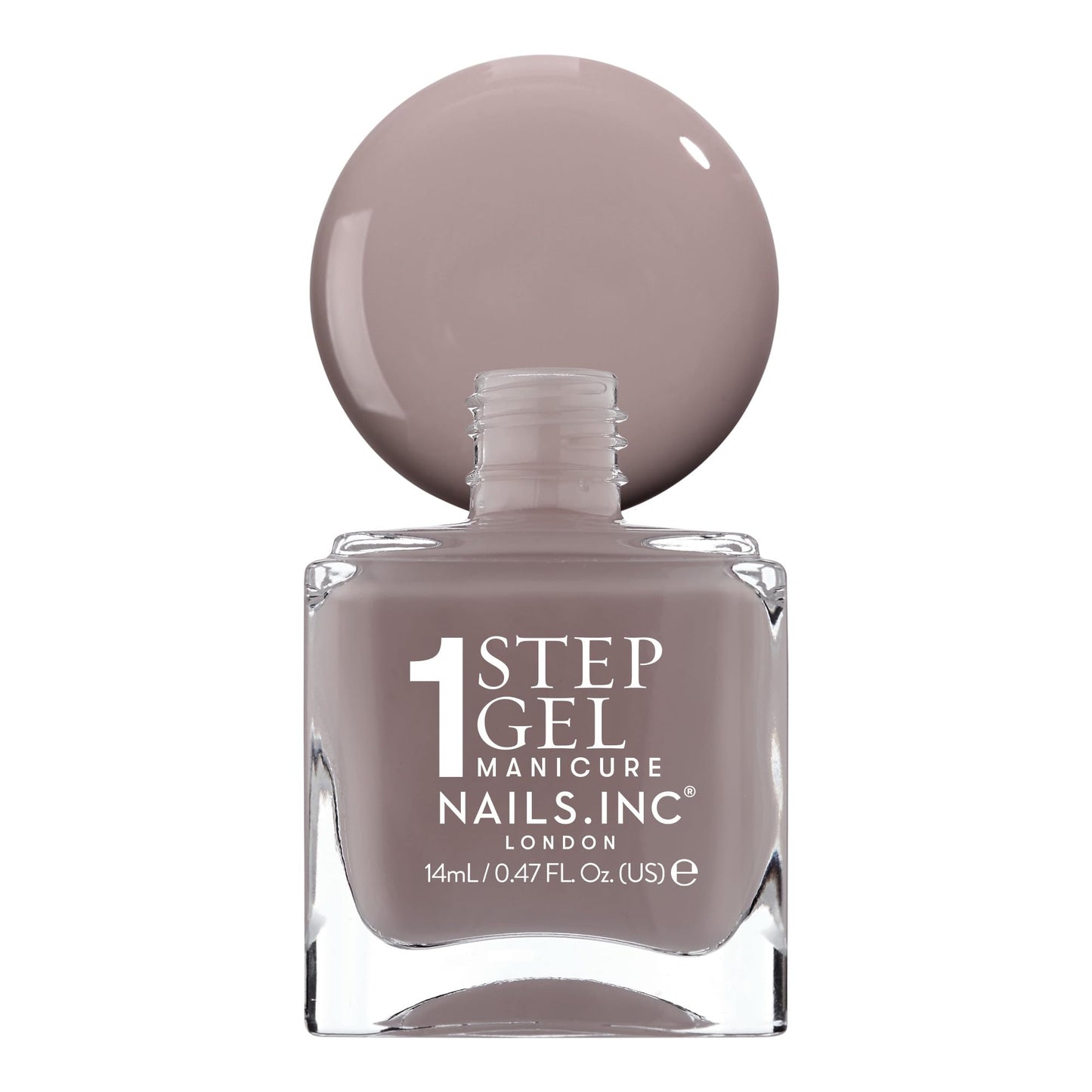 Nails Inc It's Topless Gel Nail Polish, 4-in-1 Base Coat, Treatment, Color & Top Coat, Long Lasting, Strong, Chip Free Nails, Glossy Salon Quality Manicure At Home, Vegan, Cruelty Free, Shade Megan