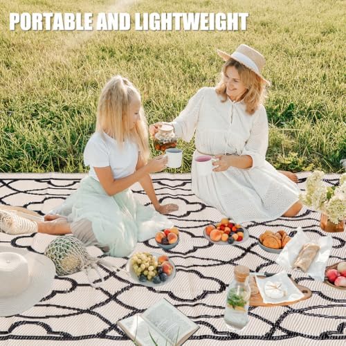 Pendolr Outdoor Rug Waterproof 6x9 ft Outdoor Carpet Patio Rug Mat Reversible RV Camping Rug Plastic Straw Rug Outside Outdoor Area Rug for Patio Deck Balcony Backyard Picnic Beach