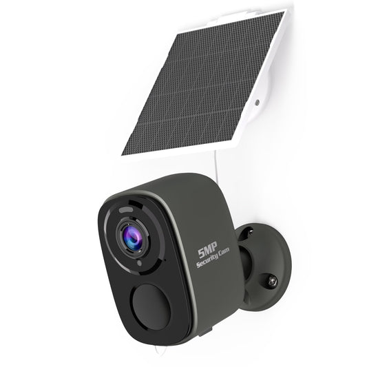 Security Cameras Wireless Outdoor with Solar Panel,2.5K Solar Security Outdoor Cameras for Home Security with Spotlight & Siren Alarm, Color Night Vision, 2-Way Audio, AI Detection, Works/Alexa (1)