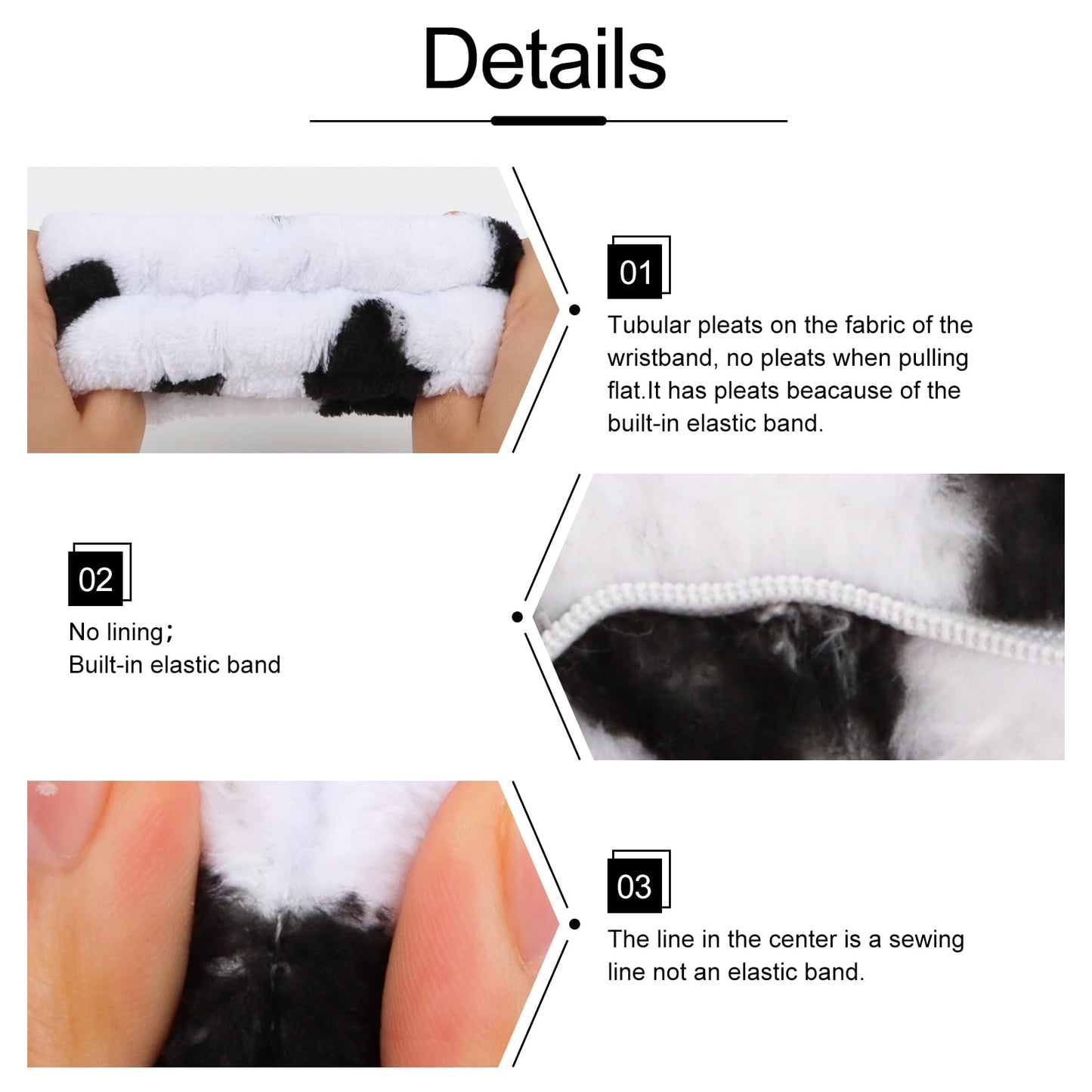 WHAVEL 6PCS Spa Headband and Wristband Set, Face Wash Headband Makeup Skincare Headband Wrist Bands for Washing Face