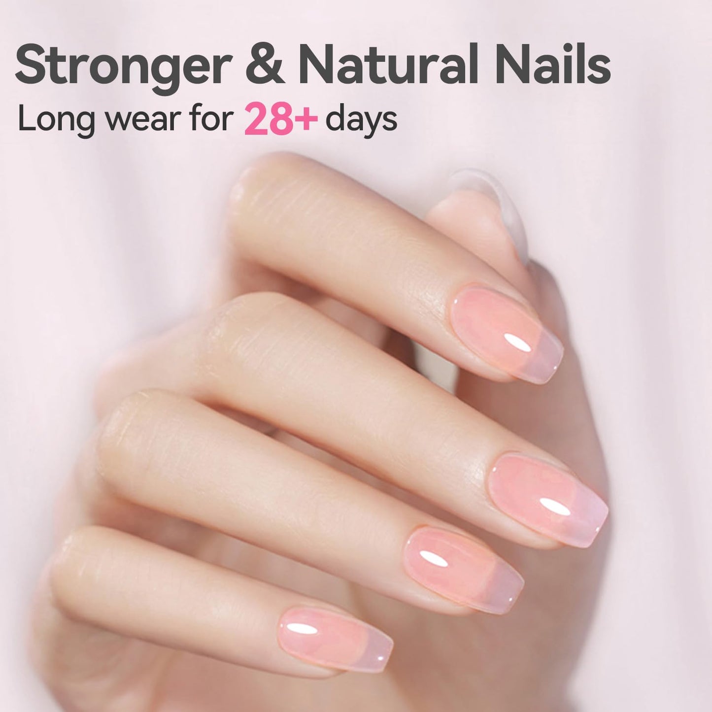 BORN PRETTY Builder Gel for Nails, 8-in-1 Milky Nude Natural Clear Builder Nail Gel for Nail Apex and Extension Strengthener, Nail GLue Gel Hard Gel Base Rhinestone Nail Glue Gel in a Bottle 15ml