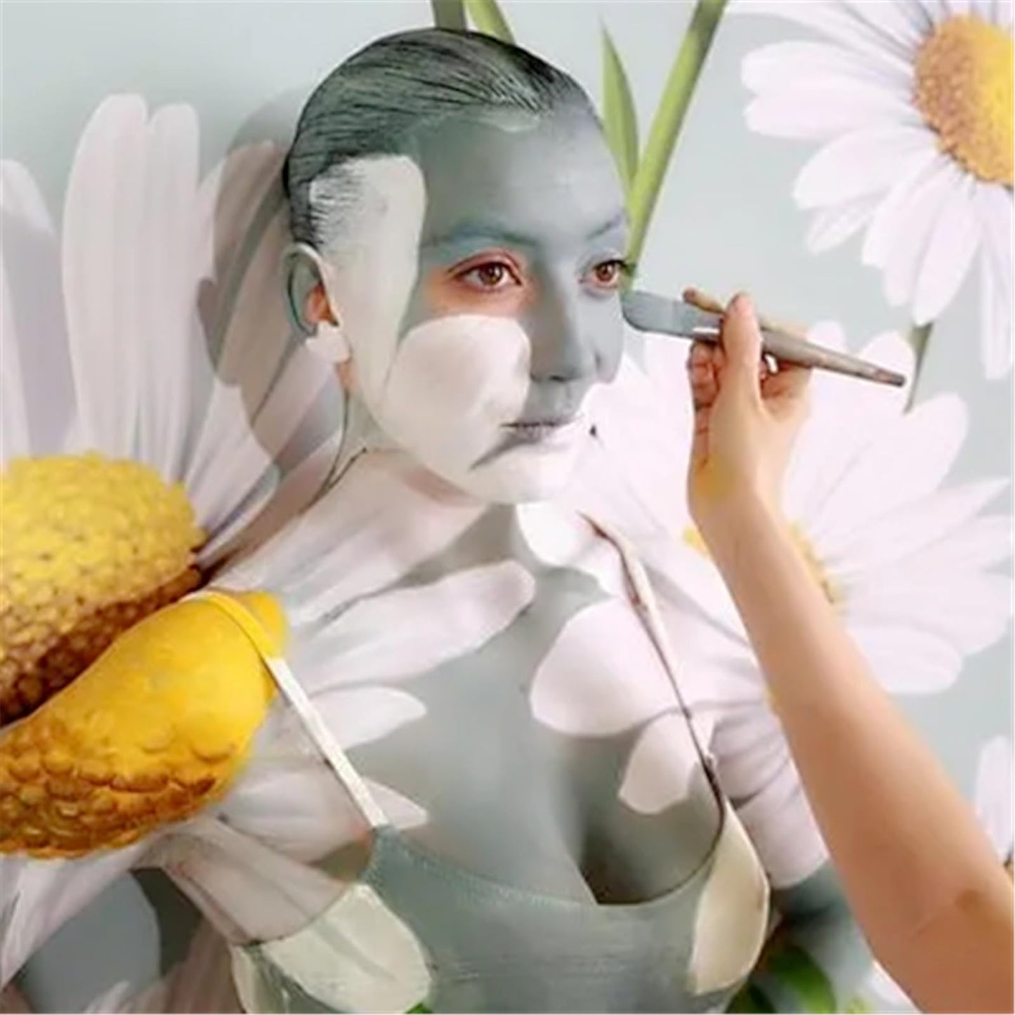 Go Ho Grey Body Paint Washable (2.37 oz,70 ml),Water Based Cream Grey Face Paint,Gray Face Body Paint for SFX Cosplay Costumes Festivals Halloween Vampire Zombie Makeup