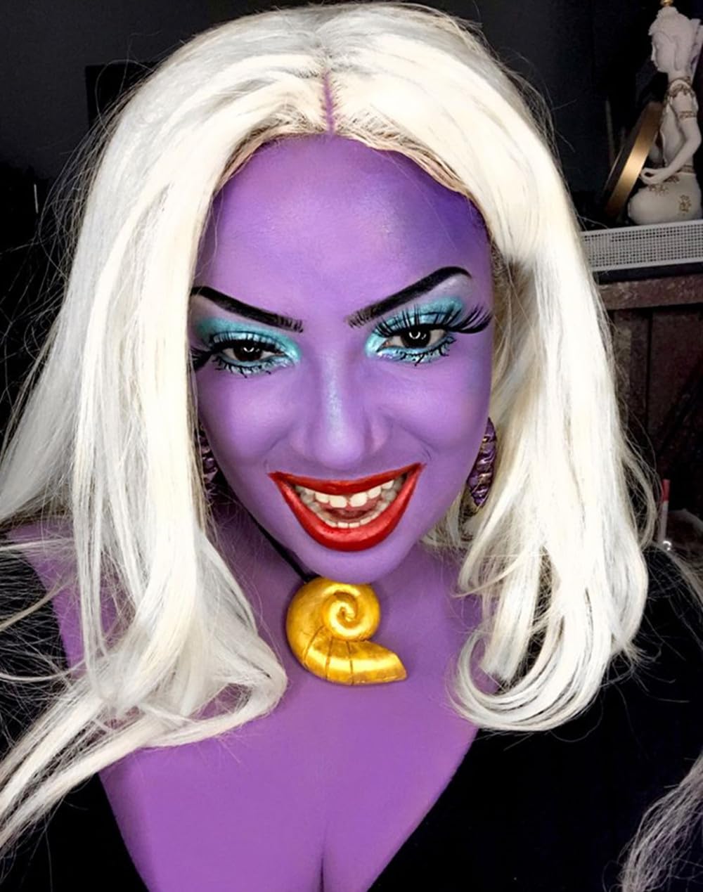 Go Ho Cream-Blendable Purple Face Paint Stick,Full-coverage Purple Body Paint Stick for Adults Children Halloween Cosplay SFX Witch Devil Makeup,Waterproof Purple Eye Black Stick