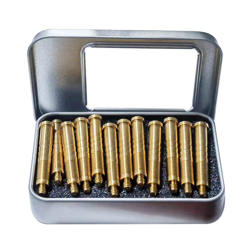 100 Grain Archery Arrow Copper Insert Screw Copper Brass Arrow Inserts Arrowheads Connector,for Diameter.244 Arrow Shaft Archery Accessories(12 PCS)