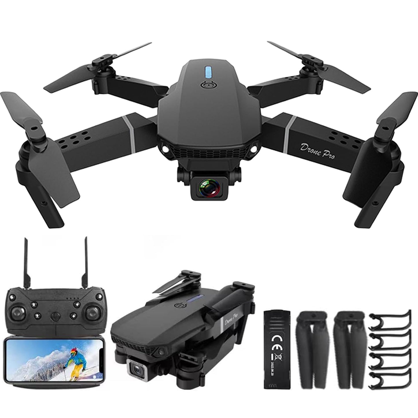 Mini Drone with Camera for Adults - Christmas Toy Gift for Teenage Boy Girl Beginner Age 14 Years Old - RC Quadcopter Multirotors | Foldable UAV | WiFi HD FPV Live Video | One Key Take Off/Land | Altitude Hold | Headless Mode | 360° Flip | Carrying Case (
