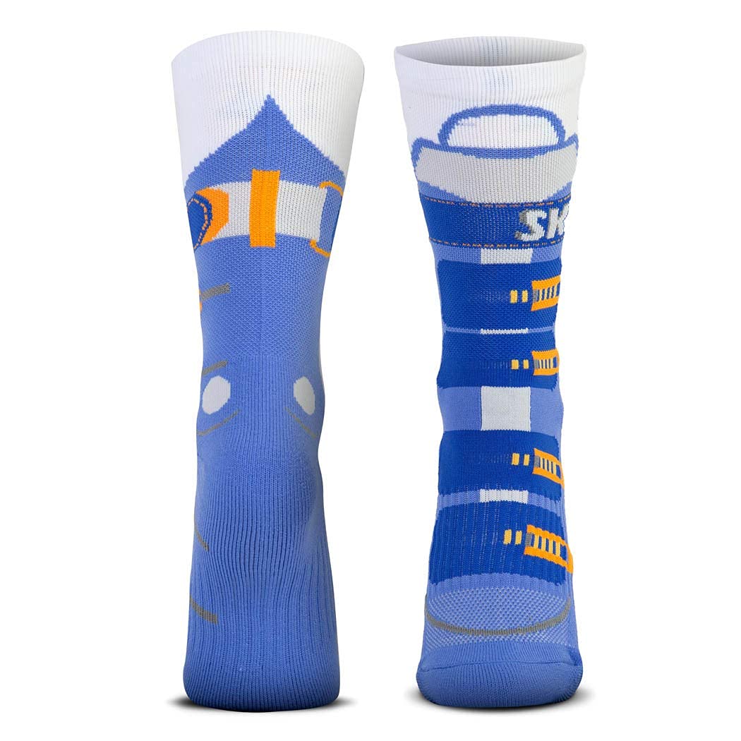 ChalkTalkSPORTS Ski Performance Crew Socks - Everyday Casual Ski Socks - Ski Boot Adult - Skiing Mid-Calf Socks - Adult
