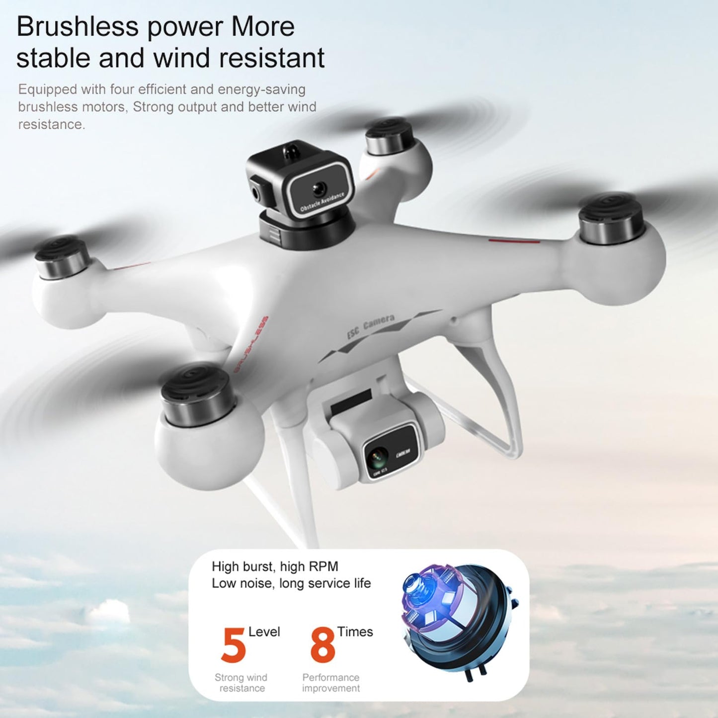 GoolRC S116 Drone with 4K Camera for Adults, RC Quadcopter with Obstacle Avoidance, Optical Flow, Trajectory Flight, Headless Mode, Gravity Sensor, Brushless Motor, Storage Bag and 2 Batteries (Black)