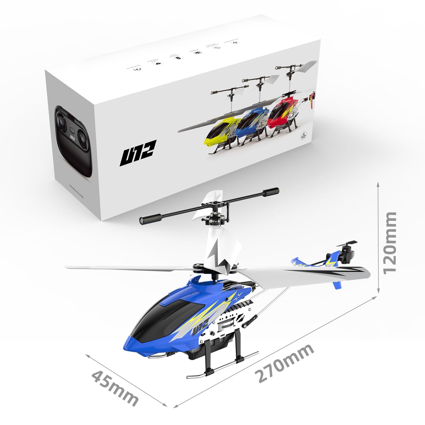 Cheerwing U12 Remote Control Helicopter with Altitude Hold, Mini RC Helicopter for Adults Kids, One Key take Off/Landing and 2 Batteries