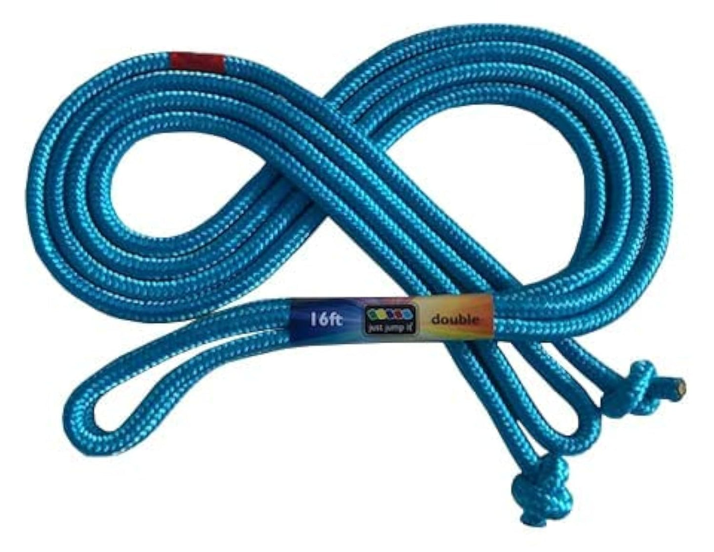 Just Jump It 16' Foot Single Jump Rope for Kids Women and Men - Active Outdoor Youth Fitness Excersing Equipment - Double Dutch Length Gym Accessories - Turquiose