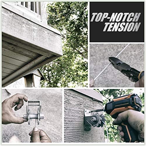 ColourTree Hardware Kit Winch Set for Triangle Sun Shade Sails Canopy, Easy-Tensioning, 316 Military-Grade Stainless Steel(Winch + Hardware Kit + Cables)