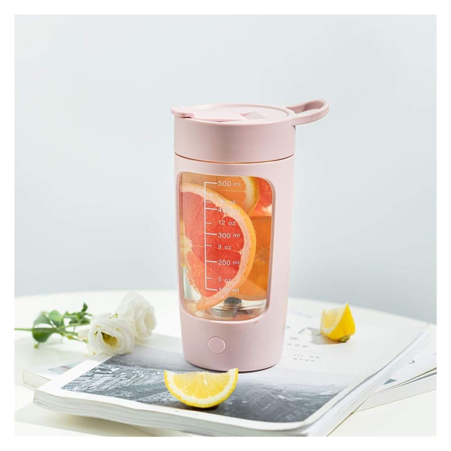 HeroTrade 650ml Electric Protein Shaker Bottle, USB Rechargeable Portable Blender Cup for Protein Shakes, Juices, Coffee, and Smoothies,(A)
