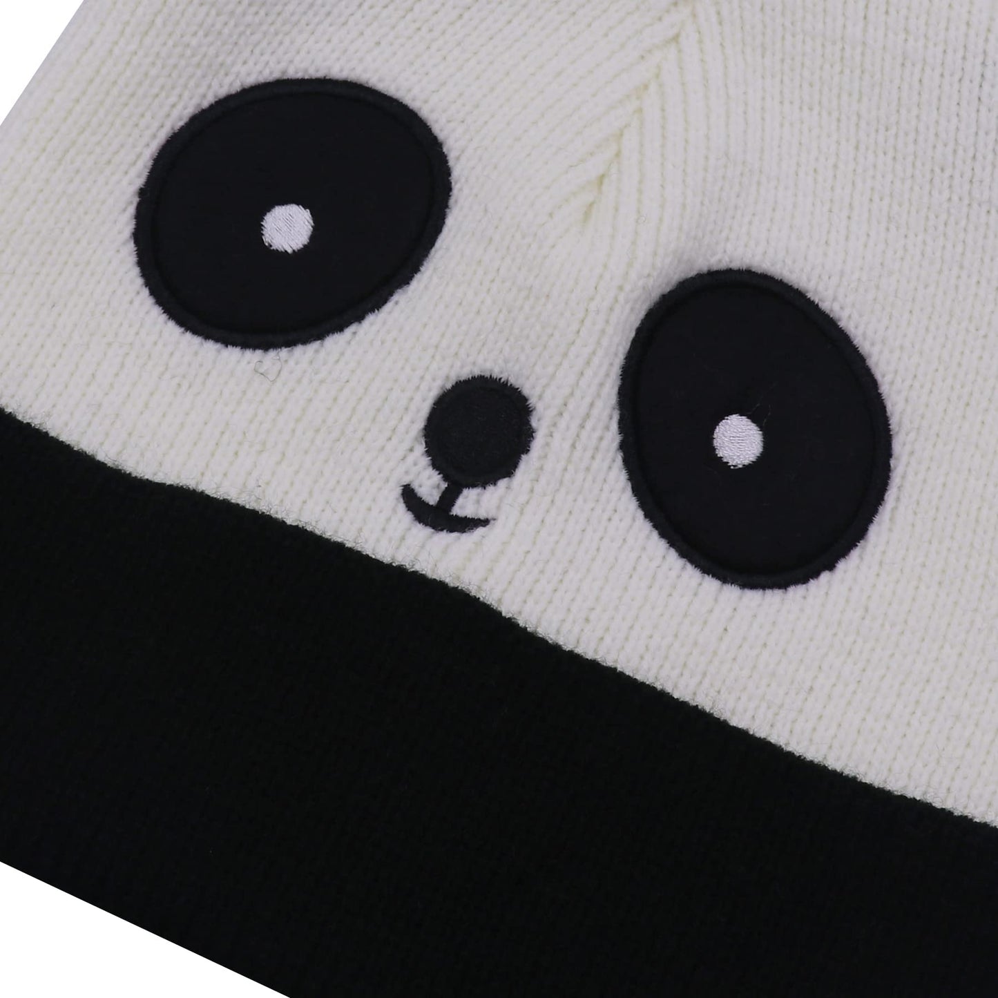MOSSTYUS Women Men Knit Beanie Hat Winter Warm Knitted Skull Cuffed Beanies Cap Crochet Christmas Ski Beanie Headgear, Panda