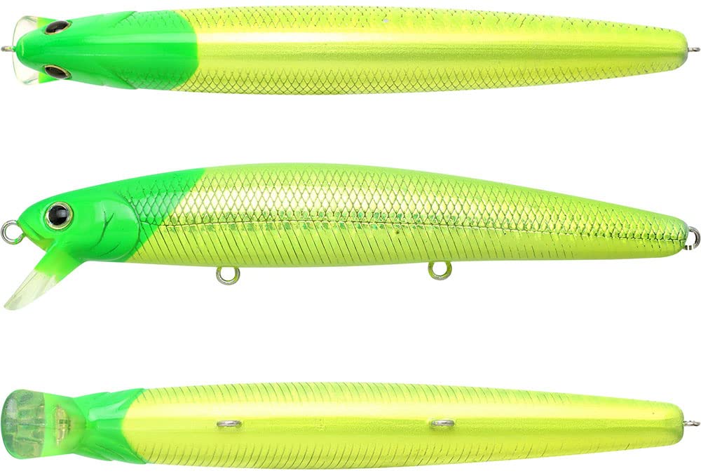 LUCKY CRAFT Flashminnow 110 (706 Laser Green Head Chart)