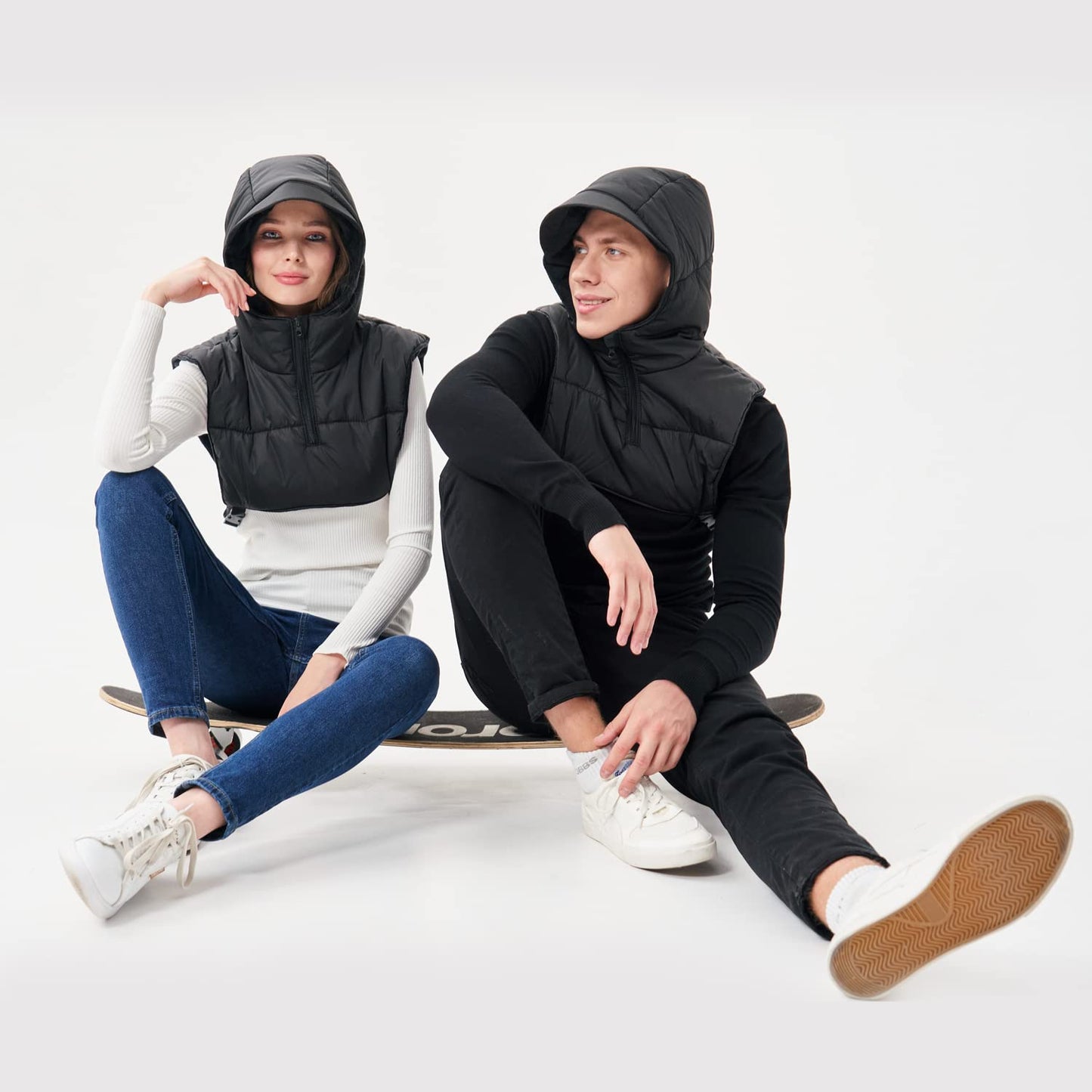 KERHAND Windproof & Waterproof Winter Hats For Men & Women,Winter Sleeveless Hoodie Siamese Vest Snow Hats,Suitable For Outdoor Sports Mountaineering/Skiing (WEAR IT AND WON'T LOSE IT
