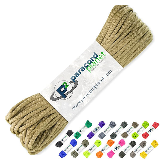 Paracord Planet 100' Hanks Parachute 550 Cord Type III 7 Strand Paracord Top 40 Most Popular Colors