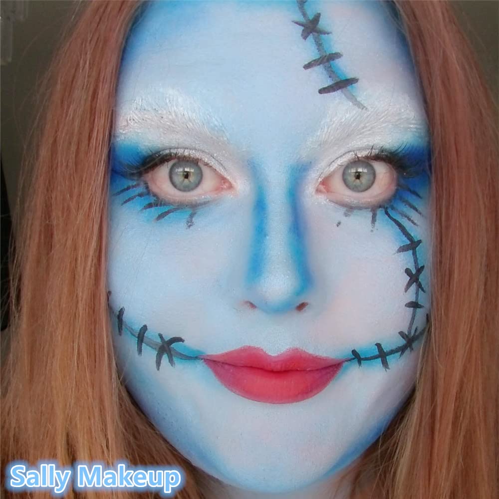 Go Ho 3 PCS Makeup Party Face Paint Cream-Blendable Stick - Blue Red Yellow Face Body Paint Professional Halloween SFX Makeup,Safe Facepaint Nose&Lip Smacking for Sports Festival Party