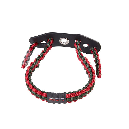 LEGEND 550 Paracord Bow Wrist Sling - Compound Bow Stabilizer & Hand Loop Carrier for Bow Hunting - Adjustable Wrist Strap with Durable Leather Yoke, Strong Metal Grommets - Archery Accessories & Gear