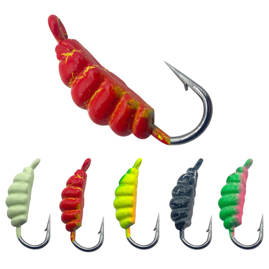 15 Pcs Ice Fishing Jigs for Panfish Walleye Sunfish Winter Ice Jigging Tackle Accessories Box Colorful Lead Jig Heads Glow Jigs for Ice Fishing (E:15PCS Ice Fishing Jigs)