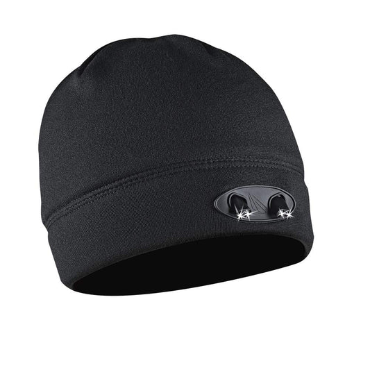 POWERCAP LED Beanie Cap 35/55 Ultra-Bright Hands Free LED Lighted Battery Powered Headlamp Hat - Black - One Size