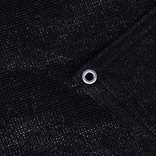 LOVE STORY Balcony Privacy Screen, 3'x10' Black Deck Shield Screen Fence Cover (HDPE),UV Protection and Weather-Resistant,3 FT Height for Deck, Patio, Backyard, Outdoor Pool, Porch, Railing