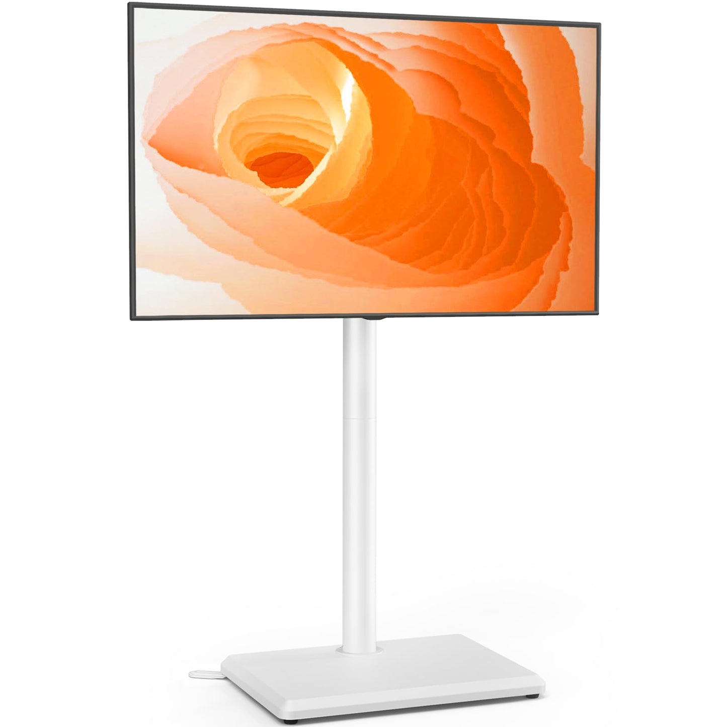 TVON Floor TV Stand with Mount for Most 32-60 Inch Flat/Curved TVs up to 88 lbs, Height Adjustable TV Mount Stand with Wood Base, Swivel TV Stand for Bedroom, Corner & Living Room, Max VESA 400x400mm