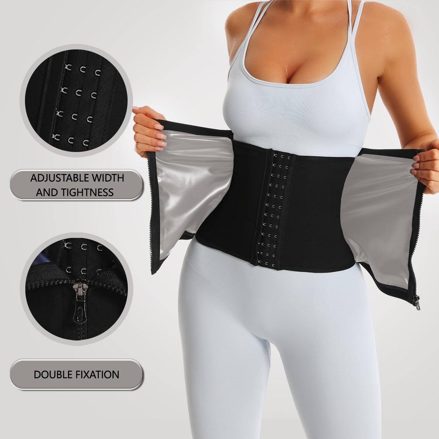 JBT Waist Trainer for Women,Sweat Band&Workout Waist Trainer for Women,Specially Designed for Women Waist Trimmer for Women (Silvery, S)