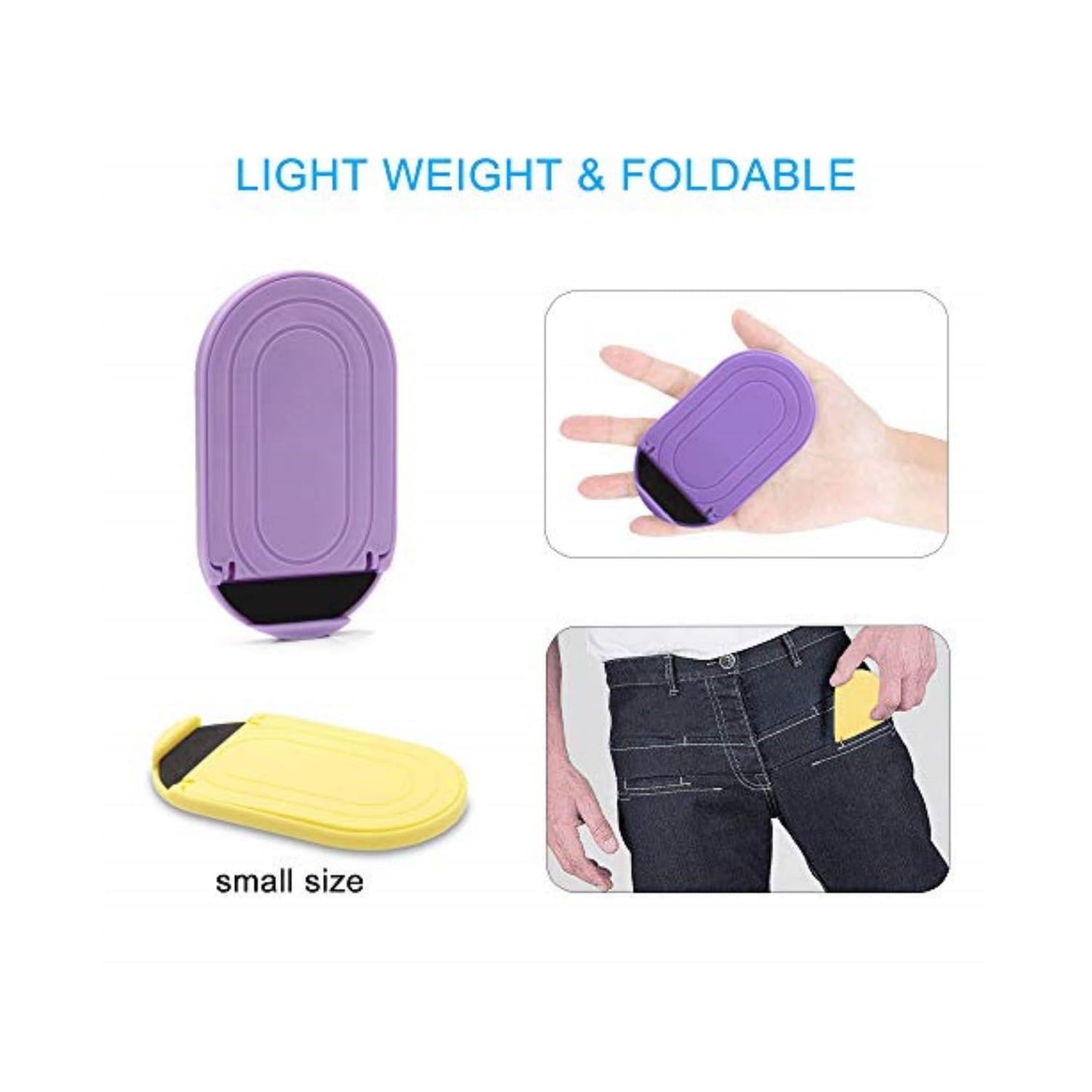 Cell Phone Stand, 6pack Portable Foldable Desktop Cell Phone Holder Adjustable Universal Multi-Angle Cradle for Desk Tablet iPad Mini iPhone X/8/7 Plus/7/6s/6 Samsung Galaxy, Black, White, Blue