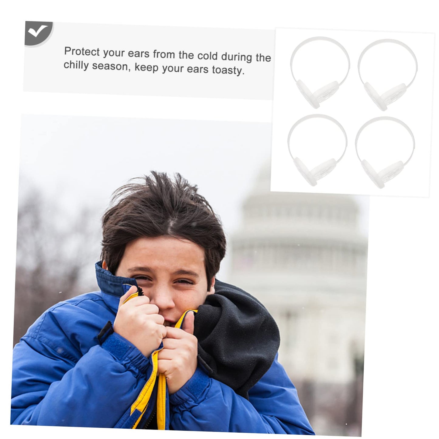 Gogogmee 4 Pcs Warm Earmuff Frame Kit Ear Muff Inner Rack Supplies Women Earmuff Making Frame and Replacement Parts for Comfort