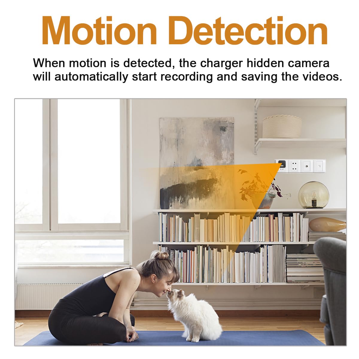 2025 New Hidden Camera Detector with Charger, 1080P Security Portable Camera, Mini Nanny Cam with Loop Working for Indoor/Ourdoor Surveillance, No Audio, No WiFi, up to 64GB SD Card (Not Included)