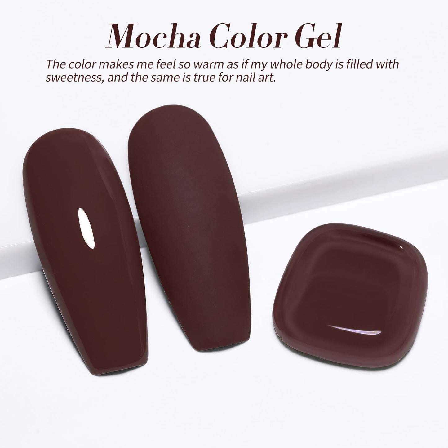 BORN PRETTY Dark Brown Gel Nail Polish Fall Winter Mocha Caramel Color Gel Polish Soak Off Gel Polish Nail Art Design Manicure Salon DIY Home 15ML