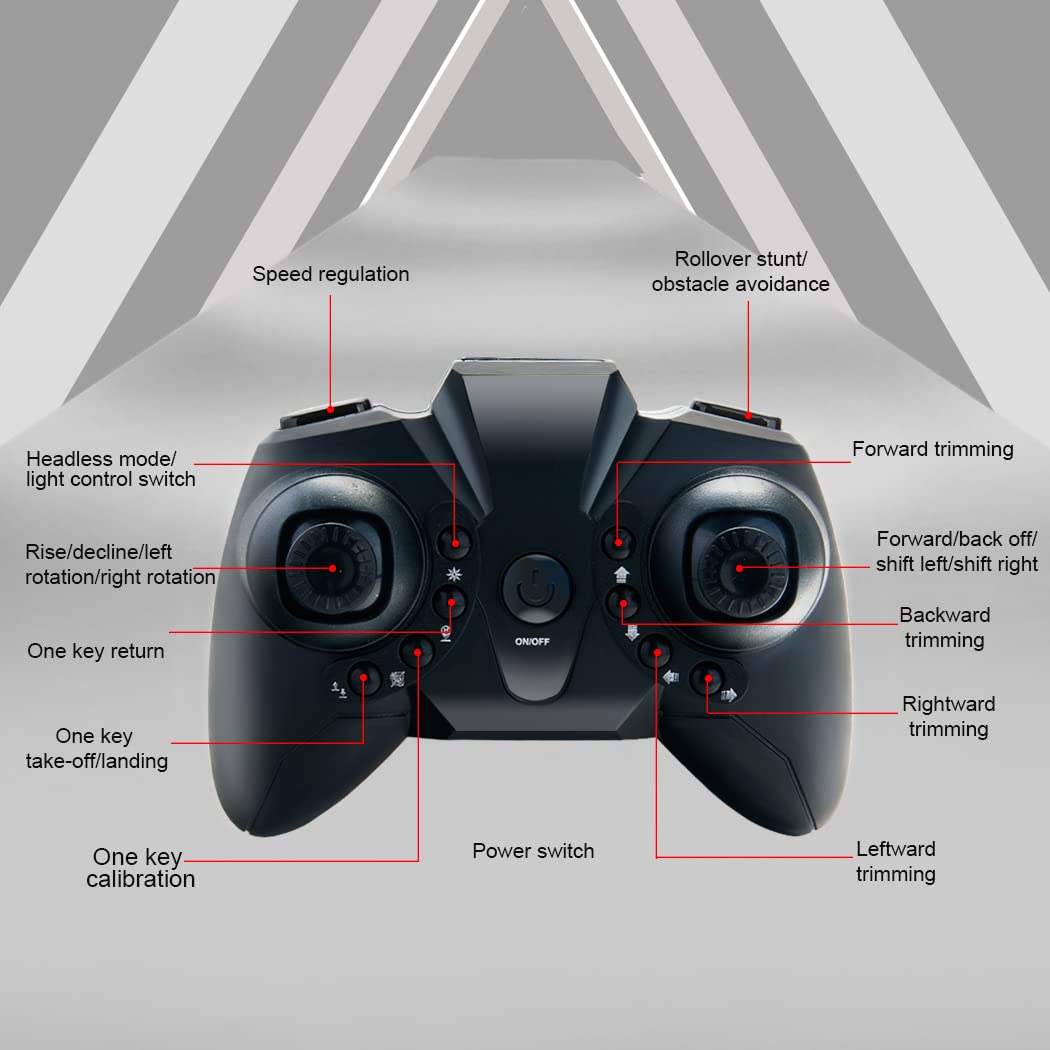 JIETENGFEI RC Drone with Altitude Hold and Headless Mode,Quadcopter with Blue&Green Light,Propeller Full Protect,2 Batteries and Remote Control,Easy to fly Kids Gifts Toys for Boys and Girls